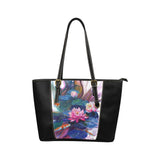 Flow of Serenity II Leather Tote Bag (Model 1640) (Small)