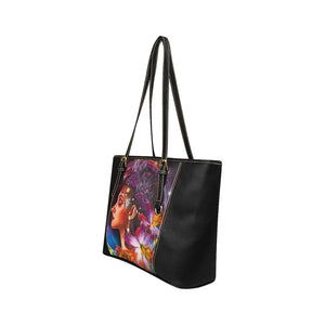 Aura Leather Tote Bag (Model 1640) (Small)
