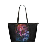 Butterfly Dream Leather Tote Bag (Model 1651) (Big)