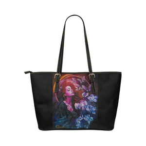 Butterfly Dream Leather Tote Bag (Model 1651) (Big)