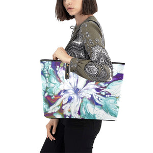 Lace Bloom PU Leather Tote Bag(Model1709)