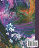 Composition Notebook: Beautiful college ruled acrylic poured fluid art flower. Unique and colorful. Perfect gift for art lovers.