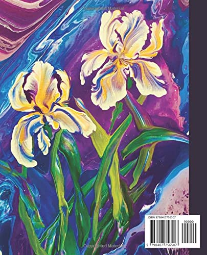 Composition Notebook: Beautiful wide ruled unique acrylic poured fluid art cover. Perfect gift for art lovers.