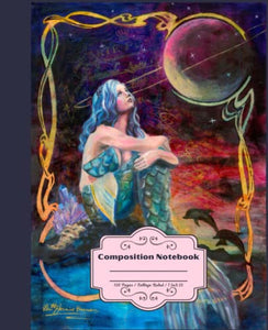 Mermaid Composition Notebook: Beautiful Fine Art Cover:120 College Ruled Paper, 7.5" x 9.25"