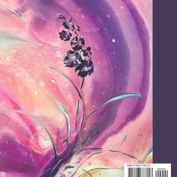 Composition Notebook: Beautiful college ruled acrylic poured fluid art flower. Unique and colorful. Perfect gift for students and art lovers.