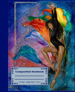 "Splash" Ballet Composition Notebook: Beautiful Fine Art Cover Painting of a Ballet Dancer: Great Gift for Dance Lovers: 120 College Ruled Paper, 7.5" x 9.25"