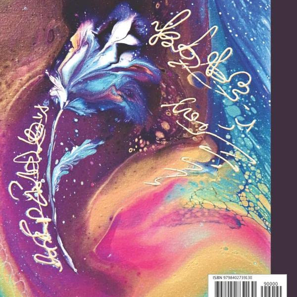 Composition Notebook: Beautiful college ruled acrylic poured fluid art flower. Unique and colorful. Perfect gift for art lovers.