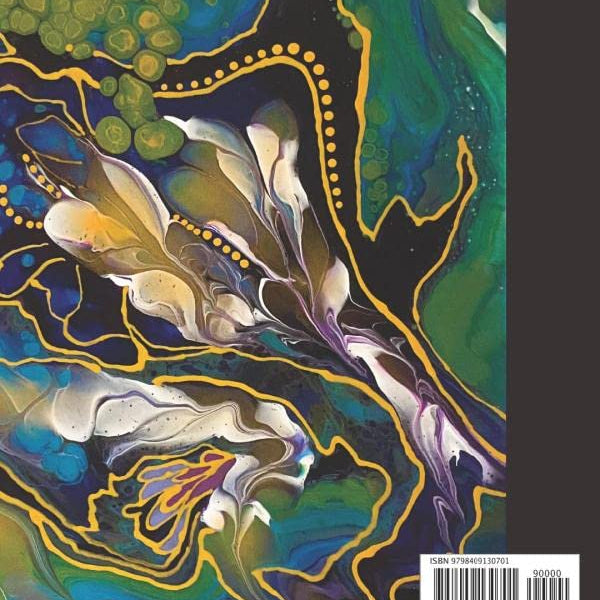 Composition Notebook: Beautiful wide ruled unique acrylic poured fluid art cover. Perfect gift for art lovers.