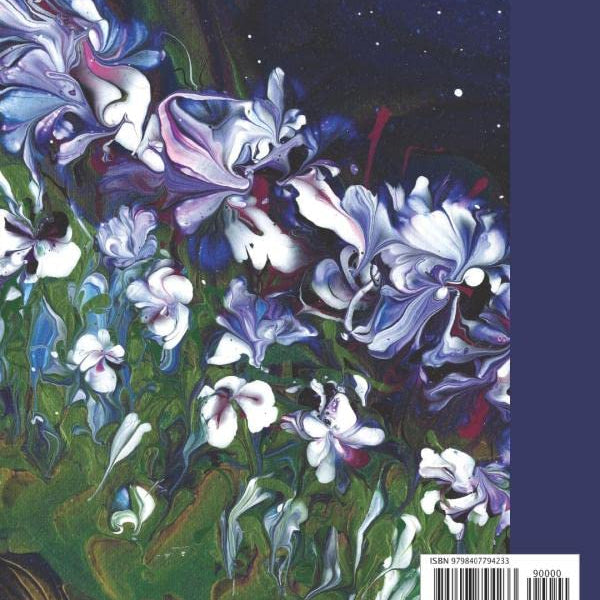 Composition Notebook: Beautiful college ruled acrylic poured fluid art flower. Unique and colorful. Perfect gift for students and art lovers.