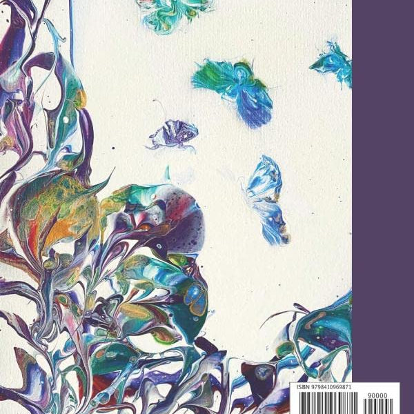 Composition Notebook: Beautiful wide ruled unique acrylic poured fluid art cover. Perfect gift for art lovers.