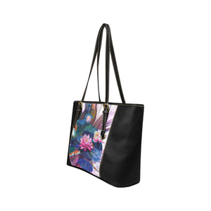 Flow of Serenity II Leather Tote Bag (Model 1640) (Small)