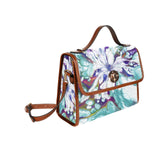 Lace Bloom All Over Print Waterproof Canvas Bag(Model1641)(Brown Strap)
