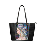 Reluctant Bride Leather Tote Bag (Model 1640) (Small)