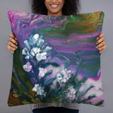 "Snowy Bloom" Basic Pillow