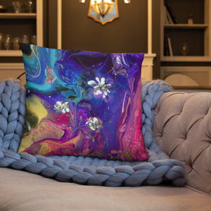 "Flowers and Butterflies" Basic Pillow