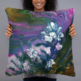 "Snowy Bloom" Basic Pillow