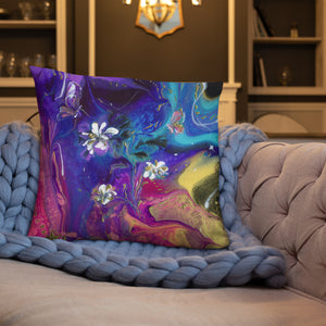 "Flowers and Butterflies" Basic Pillow