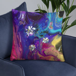 "Flowers and Butterflies" Basic Pillow