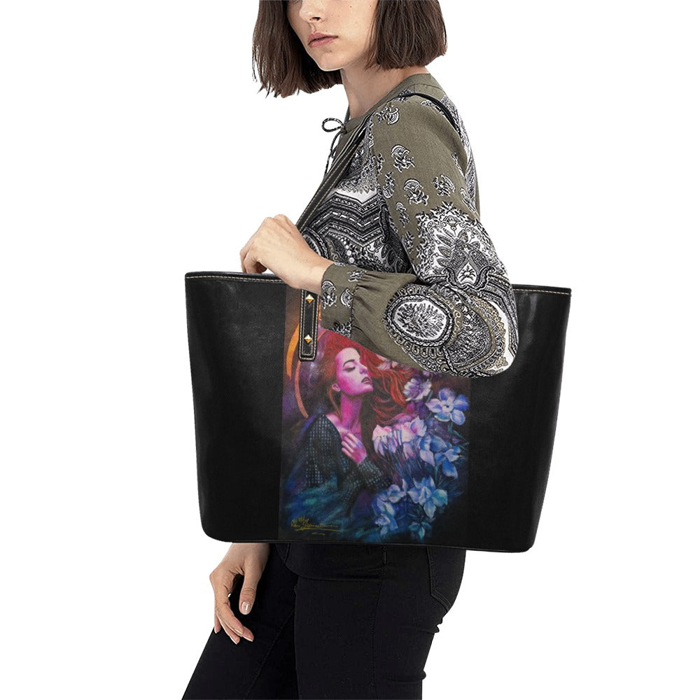 Butterfly Dream PU Leather Tote Bag(Model1709)