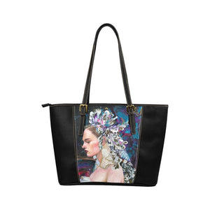 Reluctant Bride Leather Tote Bag (Model 1640) (Small)