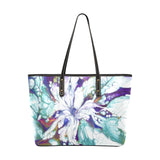 Lace Bloom PU Leather Tote Bag(Model1709)
